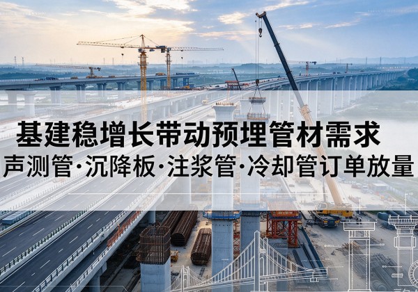 信州基建稳增长带动预埋监测管材需求，声测管、沉降板、注浆管订单持续放量